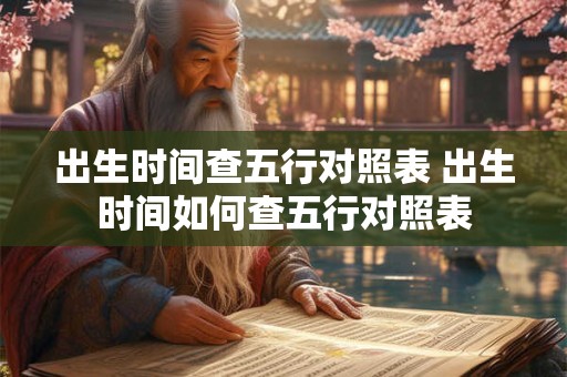 出生时间查五行对照表 出生时间如何查五行对照表