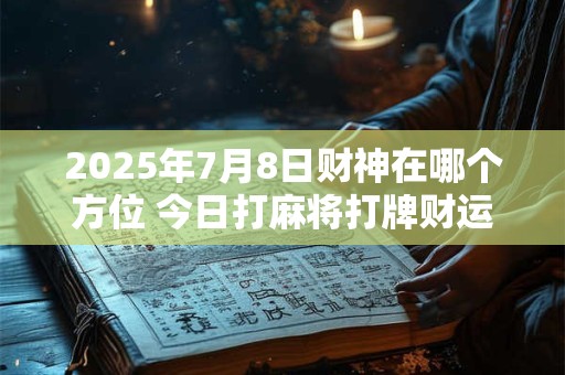 2025年7月8日财神在哪个方位 今日打麻将打牌财运方位 2025年7月8日财神在哪个方位 今日打麻将打牌财运方位