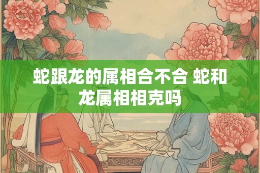 蛇跟龙的属相合不合 蛇和龙属相相克吗