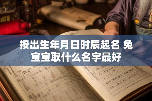 按出生年月日时辰起名 兔宝宝取什么名字最好