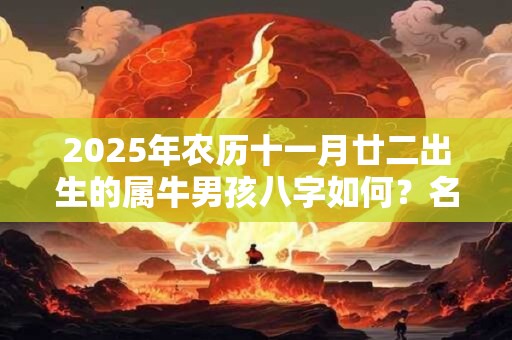 2025年农历十一月廿二出生的属牛男孩八字如何？名字推荐