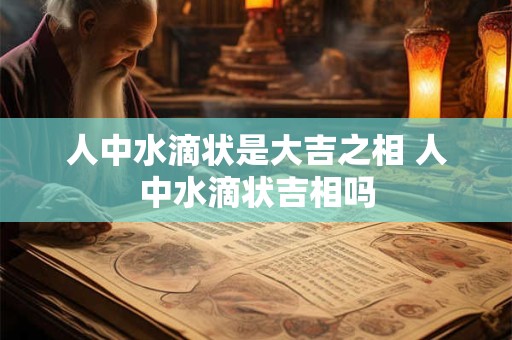 人中水滴状是大吉之相 人中水滴状吉相吗
