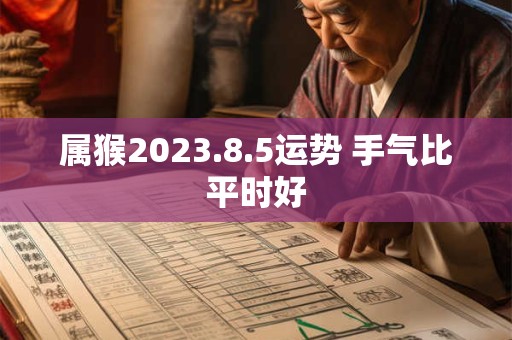 属猴2023.8.5运势 手气比平时好