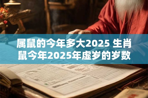 属鼠的今年多大2025 生肖鼠今年2025年虚岁的岁数