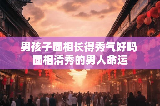男孩子面相长得秀气好吗 面相清秀的男人命运