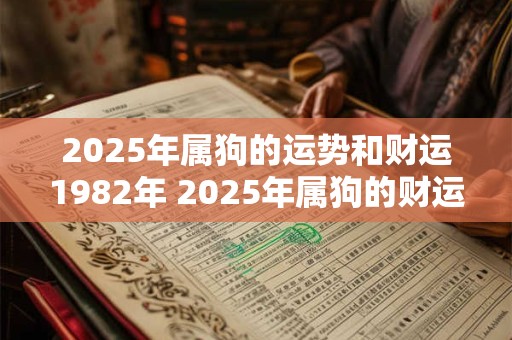 2025年属狗的运势和财运1982年 2025年属狗的财运和命运如何