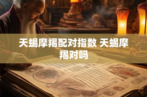 天蝎摩羯配对指数 天蝎摩羯对吗
