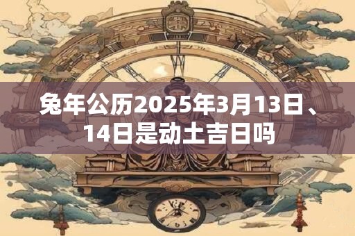 兔年公历2025年3月13日、14日是动土吉日吗