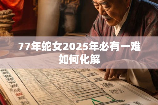 77年蛇女2025年必有一难如何化解