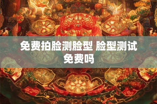 免费拍脸测脸型 脸型测试免费吗