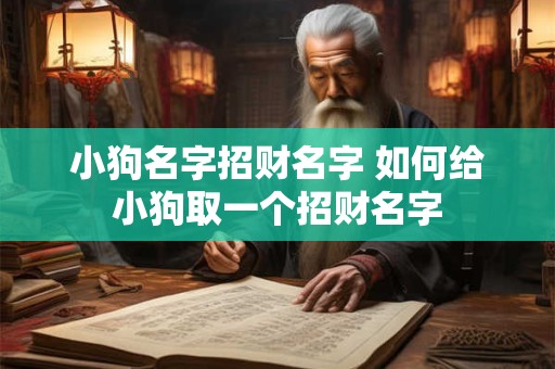 小狗名字招财名字 如何给小狗取一个招财名字