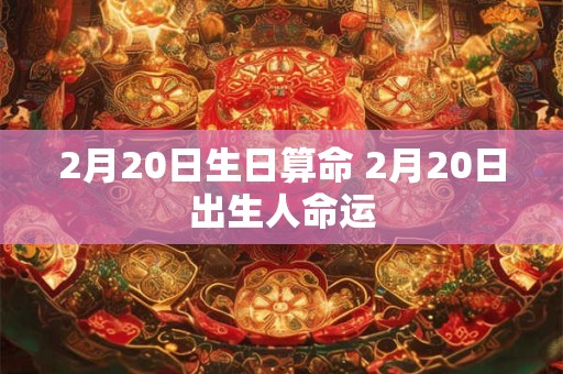 2月20日生日算命 2月20日出生人命运