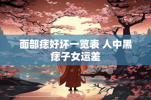 面部痣好坏一览表 人中黑痣子女运差