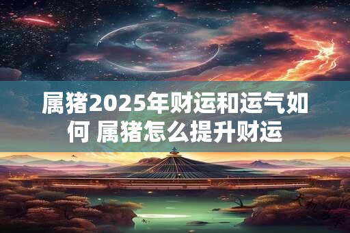 属猪2025年财运和运气如何 属猪怎么提升财运