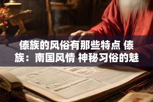 傣族的风俗有那些特点 傣族：南国风情 神秘习俗的魅力展现