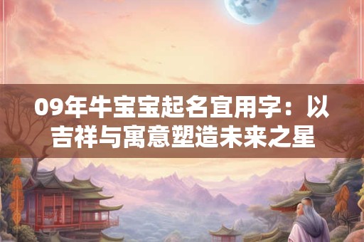 09年牛宝宝起名宜用字：以吉祥与寓意塑造未来之星