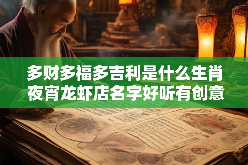 多财多福多吉利是什么生肖 夜宵龙虾店名字好听有创意