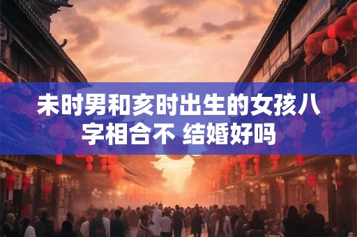 未时男和亥时出生的女孩八字相合不 结婚好吗
