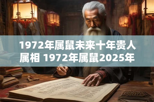 1972年属鼠未来十年贵人属相 1972年属鼠2025年运势如何