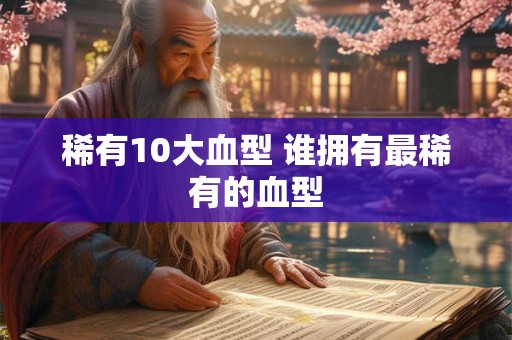 稀有10大血型 谁拥有最稀有的血型