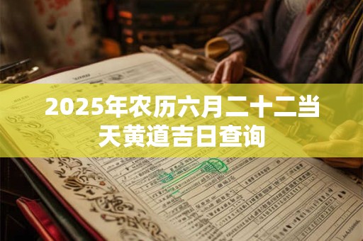 2025年农历六月二十二当天黄道吉日查询