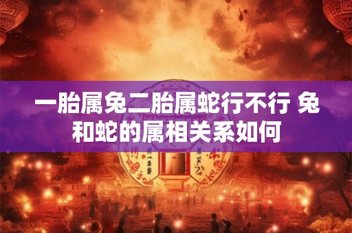 一胎属兔二胎属蛇行不行 兔和蛇的属相关系如何