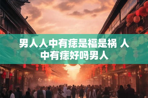 男人人中有痣是福是祸 人中有痣好吗男人