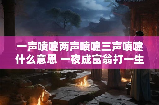 一声喷嚏两声喷嚏三声喷嚏什么意思 一夜成富翁打一生肖 一声喷嚏两声喷嚏三声喷嚏什么意思 一夜成富翁打一生肖