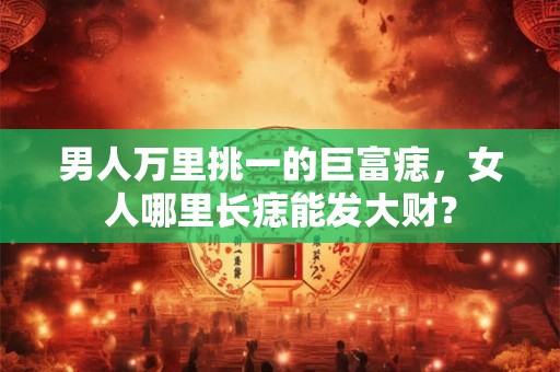 男人万里挑一的巨富痣，女人哪里长痣能发大财？