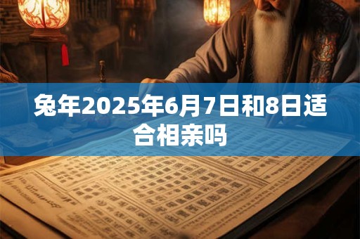 兔年2025年6月7日和8日适合相亲吗