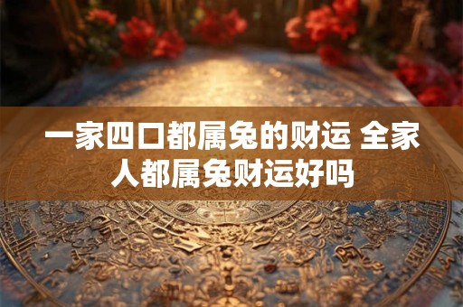 一家四口都属兔的财运 全家人都属兔财运好吗