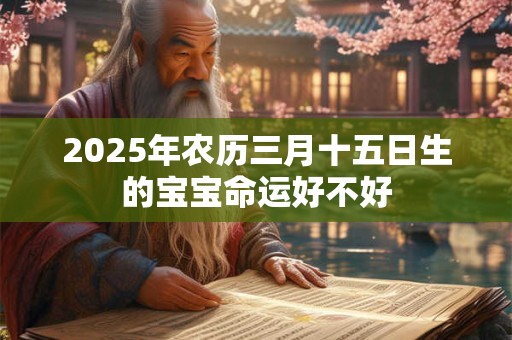 2025年农历三月十五日生的宝宝命运好不好