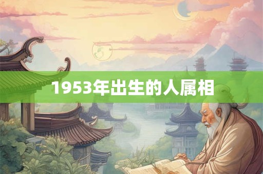 1953年出生的人属相