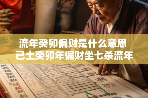 流年癸卯偏财是什么意思 己土癸卯年偏财坐七杀流年