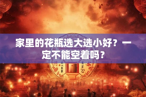 家里的花瓶选大选小好?一定不能空着吗? 家里的花瓶选大选小好?一定不能空着吗?