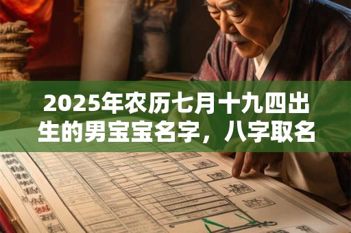2025年农历七月十九四出生的男宝宝名字，八字取名