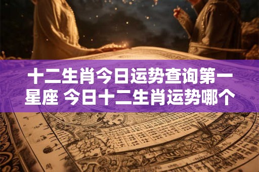 十二生肖今日运势查询第一星座 今日十二生肖运势哪个星座排第一