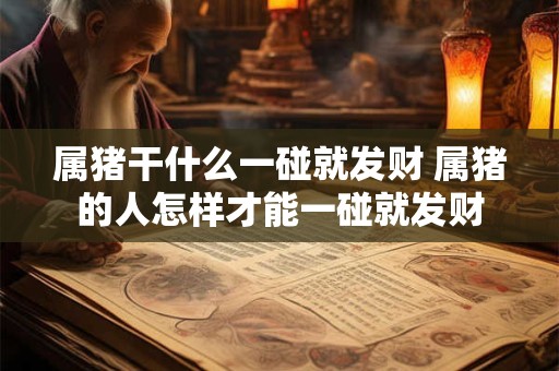 属猪干什么一碰就发财 属猪的人怎样才能一碰就发财