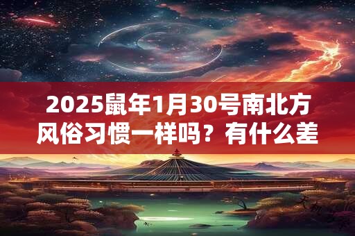 2025鼠年1月30号南北方风俗习惯一样吗？有什么差异？