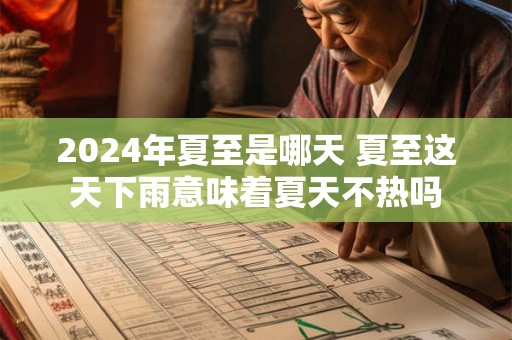 2024年夏至是哪天 夏至这天下雨意味着夏天不热吗