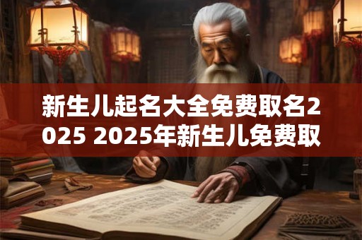新生儿起名大全免费取名2025 2025年新生儿免费取名攻略