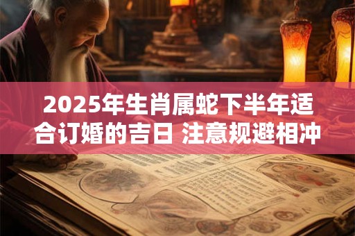 2025年生肖属蛇下半年适合订婚的吉日 注意规避相冲生肖