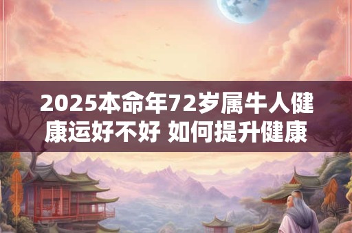 2025本命年72岁属牛人健康运好不好 如何提升健康运