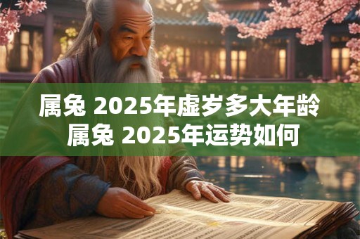 属兔 2025年虚岁多大年龄 属兔 2025年运势如何