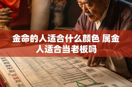 金命的人适合什么颜色 属金人适合当老板吗