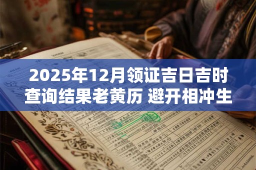 2025年12月领证吉日吉时查询结果老黄历 避开相冲生肖