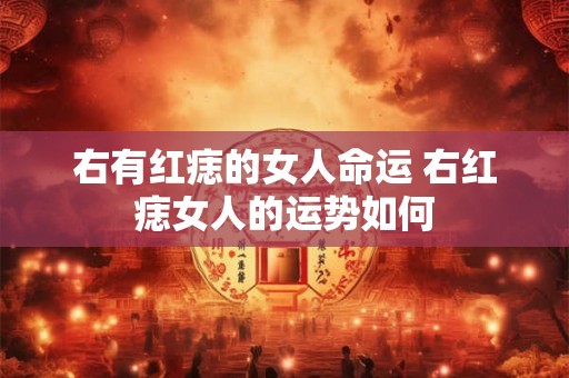 右有红痣的女人命运 右红痣女人的运势如何