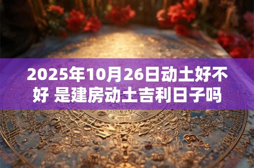 2025年10月26日动土好不好 是建房动土吉利日子吗