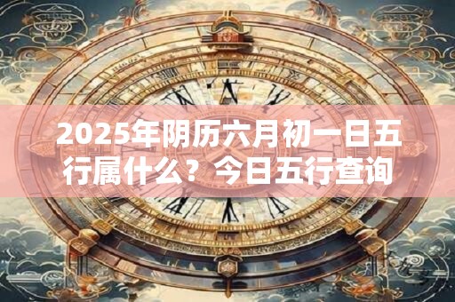 2025年阴历六月初一日五行属什么？今日五行查询