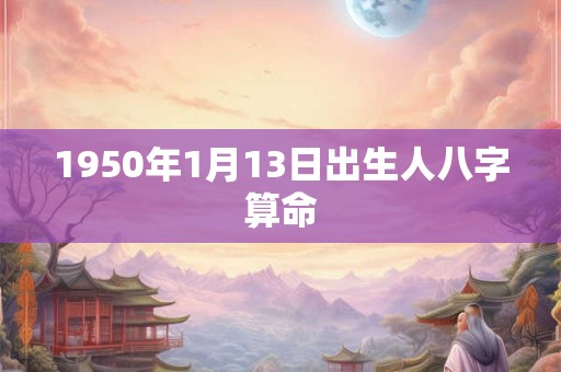 1950年1月13日出生人八字算命 1950年1月13日出生人八字算命